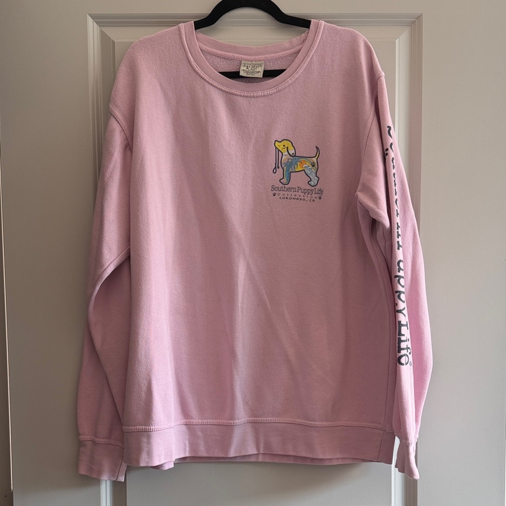 Southern Puppy Life Pink Sweatshirt